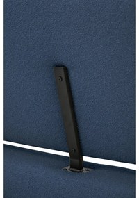 Tmavomodrá čalúnená dvojlôžková posteľ s roštom 160x200 cm Odette – Scandic