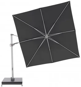 Knirps KNIRPS 320 x 320 cm - luxusný výkyvný záhradný slnečník s bočnou tyčou : Farba slnečníka - Tmavě šedá