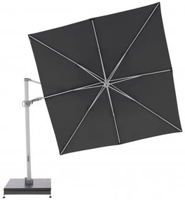 Knirps KNIRPS 320 x 320 cm - luxusný výkyvný záhradný slnečník s bočnou tyčou : Farba slnečníka - Tmavě šedá