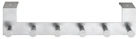Závesný vešiak na dvere so 6 háčikmi v striebornej farbe Wenko Celano