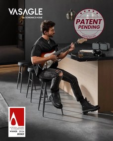 Sada 2 ks barových stoličiek, syntetická koža s prešívaním, čierne