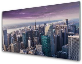 Obraz plexi Mesto mrakodrapy domy 120x60 cm