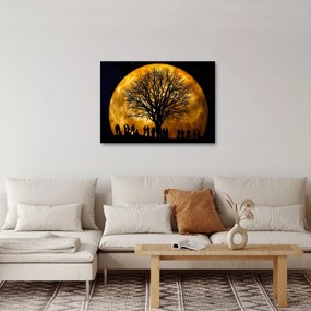 Obraz mesiace a siluet (70x50 cm)