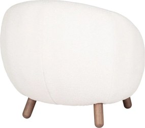 Krémovobiele kreslo s podnožkou Savona – House Nordic