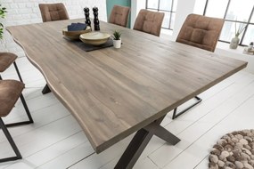 Dizajnový jedálenský stôl Evolution Grey 160 cm akácia