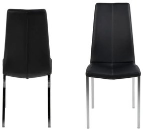 Jedálenská stolička AMAL 1 ks čierna/matný chróm