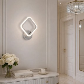 Toolight Toolight, LED nástenné svietidlo, 7W, 3000K, 1000 lm, LHJ125-W, chrómová, OSW-03280