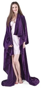 Tmavofialová televízna deka z mikrovlákna DecoKing Lazy, 180 × 150 cm