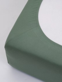 Jersey plachta s elastanom Deluxe 140 × 200 cm – olivová