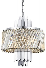 Luster Margot, 1x krištáľové/chrómové kovové tienidlo, (fi 43cm), ch