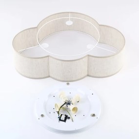 Brilagi - Detské stropné svietidlo NIMBUS LINEN 4xE27/15W/230V 46x63 cm béžové