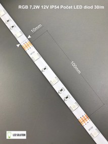 LED Solution RGB LED pásik 7,2W/m 12V s krytím IP54 08111