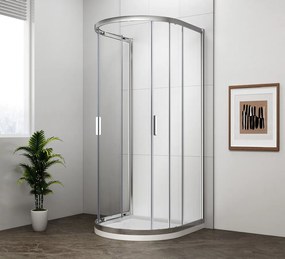 Polysan Polysan, EASY polkruhová sprchová zástena 900x900mm, číre sklo, EL4615