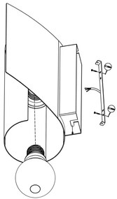 Eglo 98759 - Nástenné svietidlo FALICETTO 1xE27/40W/230V