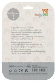 Usínačik babyted Srnček, hryzátko, hrkálka plyš 25 x 25cm, hnedá