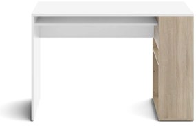 Biely pracovný stôl v dekore duba 114x50 cm Yale - TemaHome