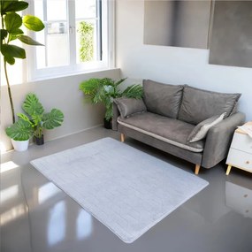 Koberec RABBIT 3D strieborný