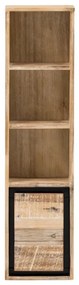 furniture-nabytek.cz - Masívna závesná polička Jolo z akáciového dreva, lakovaná, prírodná farba – 25×15×100 cm