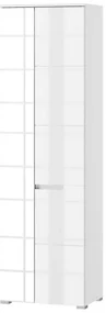 Šatní skříň se zrcadlem Selene 198 cm bílá lesk/mat