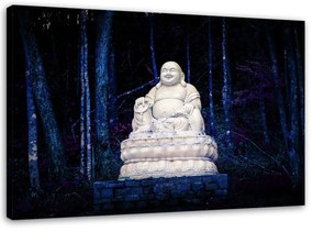 Obraz na plátně Bílý Buddha do obývacího pokoje - 120x80 cm