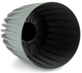 PLASTOVÝ KVETINÁČ STRIPPED 25X30 CM ZELENÁ