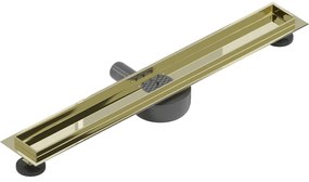 Mexen Flat 360, telo žľabu s rotačným sifónom 70 cm, zlatá lesklá, 1540070