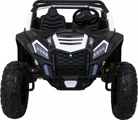 Ramiz Detská bugina ATV Strong Racing pre 2 deti biela + bezkefkový motor + nafukovacie kolesá + zvuky + LED