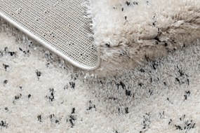 Koberec FLUFFY 2372 shaggy,  bodky krém / antracit