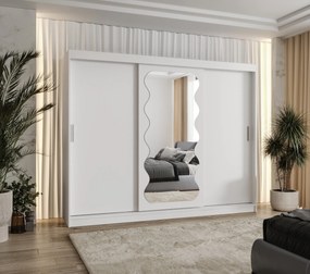 Šatníková skriňa 250 cm Spock (biela). Akcia -20%. Vlastná spoľahlivá doprava až k Vám domov. 1126088