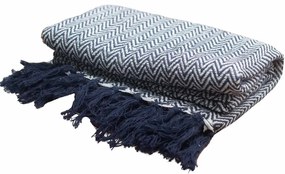 Boho Pohodlný Prehoz - 125 x 150 cm - Námornícka cik-cak Sada 5 ks zvýhodnená cena