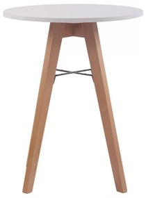 Jedálenský stôl okrúhly Viktor 60, nohy natura - v75 x Ø60 cm - Biela