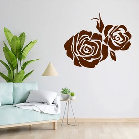 Veselá Stena Samolepka Ruža Farba: hnědá, Veľkosť: 60 x 71 cm