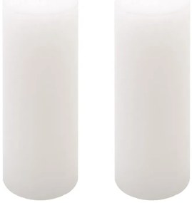Biela parafínová sviečka rustikálna 20 cm, 90 h, sada 2 ks