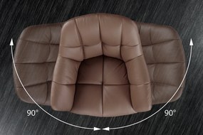 Papillon v hnedom odtieni otočná stolička