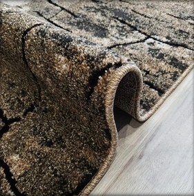 HU Hnedý  koberec Loft Loft-265 vzor suchá zem Rozmer: 60x100 cm