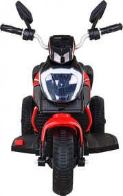 Ramiz Motorka Fast Tourist na batérie pre deti červená + audio + svetlá + ekokoža