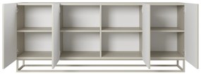 Komoda Asha 200 cm na metalovom ráme - kašmír