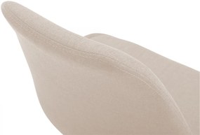 Stolička Maverick W - látka, podnož kov biela matná - Krémová