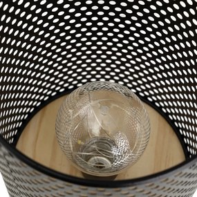 Čierna stolová lampa s kovovým tienidlom (výška 20 cm) – Casa Selección