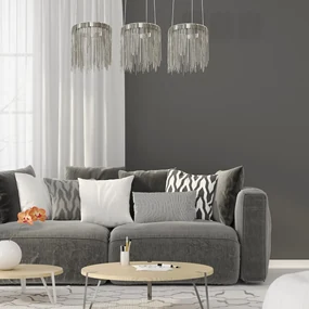 Závesné LED svietidlo Cascata, 1x LED 54w, 3000k, ch