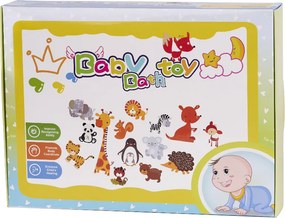 KIK Penové puzzle do kúpeľa zvieratká, 18 ks