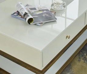 KONFERENČNÝ STOLÍK RAVENNA NEREZOVÁ OCEĽ + STRIEBORNÝ 130 cm