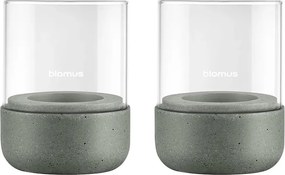 Sklenené svietniky v súprave na čajovú sviečku 2 ks Calma – Blomus