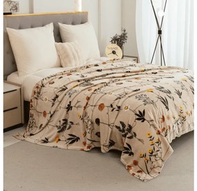 Mikroplyšová deka HERBÁŘ, béžová Rozmer: 200 x 220 cm