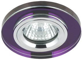 CLX Stropné podhľadové moderné osvetlenie FALLO, 1xMR16, 50W, 9cm, okrúhle, fialové