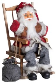 Vianočný škriatok CLAUSE Mikuláš na hojdacom kresle 713972