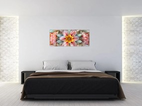 Obraz - Kaleidoskopický kvet (120x50 cm)
