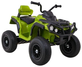 RAMIZ ELEKTRICKÁ ŠTVORKOLKA - ATV - NAFUKOVACIE KOLESÁ - ZELENÁ MOTOR- 2x45W BATÉRIA - 12V7Ah - 2023