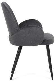 Autronic BONTEC Jedálenská stolička, šedá, zamatová látka, DCL-X7129 GREY2 Farba: Šedá