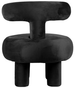 Čierne zamatové kreslo Abrazo – Leitmotiv